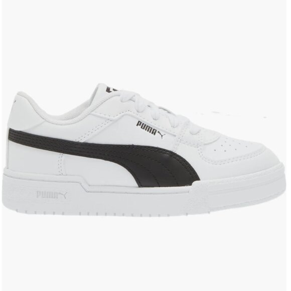 NEW PUMA Big Kids CA Pro Classic Sneaker 4.5 White Leather with Black NIB - Picture 2 of 16